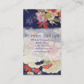 Pix Dezines kimono/Imitats chirimen/Orleander Visitenkarte (Rückseite)