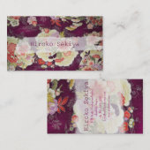 Pix Dezines kimono/Imitats chirimen/Orleander Visitenkarte (Vorne/Hinten)