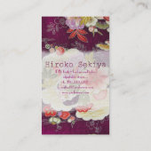 Pix Dezines kimono/Imitats chirimen/Orleander Visitenkarte (Rückseite)