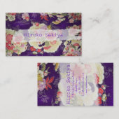 Pix Dezines kimono/Imitats chirimen/Orleanders Visitenkarte (Vorne/Hinten)