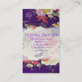 Pix Dezines kimono/Imitats chirimen/Orleanders Visitenkarte (Rückseite)