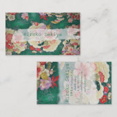 Pix Dezines kimono/Imitats chirimen/Orleanders Visitenkarte (Vorne/Hinten)