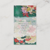 Pix Dezines kimono/Imitats chirimen/Orleanders Visitenkarte (Rückseite)