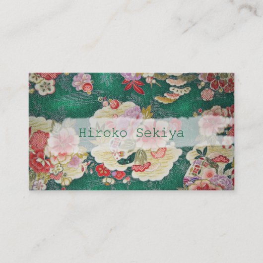 Pix Dezines kimono/Imitats chirimen/Orleanders Visitenkarte (Vorderseite)