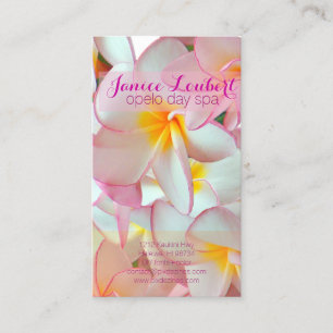 Pix Dezines kona rosa Plumeria Visitenkarte