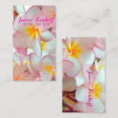 Pix Dezines kona rosa Plumeria Visitenkarte (Vorne/Hinten)