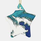 Pix Dezines konen uehara Ozeanwellen, 上 原 Keramik Ornament (Links)