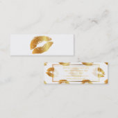 Pix Dezines küsst mit goldenen Lippen Mini Visitenkarte (Vorne/Hinten)