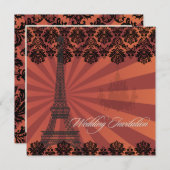 Pix Dezines la Tour eiffel/paris Einladung (Vorne/Hinten)