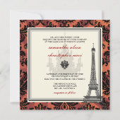 Pix Dezines la Tour eiffel/paris Einladung (Rückseite)