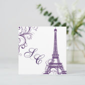 Pix Dezines la Tour eiffel/paris Einladung (Stehend Vorderseite)