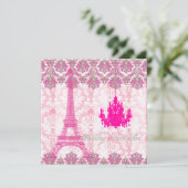 Pix Dezines la Tour eiffel/paris Einladung (Stehend Vorderseite)