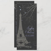 Pix Dezines la Tour eiffel/paris Einladung (Vorne/Hinten)