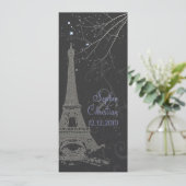 Pix Dezines la Tour eiffel/paris Einladung (Stehend Vorderseite)