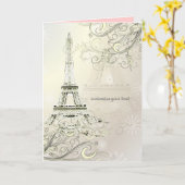 Pix Dezines la Tour Eiffel/paris Karte (Gelbe Blume)