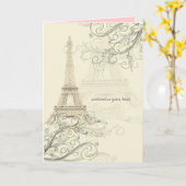 Pix Dezines la Tour eiffel/paris Karte (Gelbe Blume)