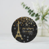 Pix Dezines la tour eiffel/paris/la nuit Einladung (Stehend Vorderseite)