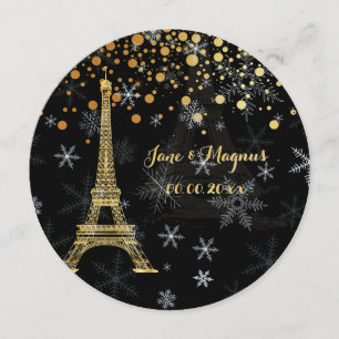 Pix Dezines la Tour eiffel/paris/la nuit Einladung
