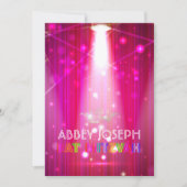 Pix Dezines Laser / Neon Lights Bat Mitzvah Einladung (Vorderseite)