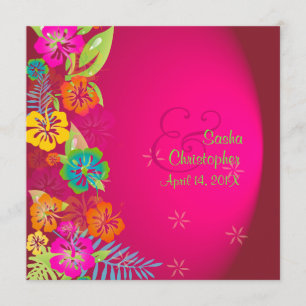 Pix Dezines Leis/Luau/Hibiskus Einladung