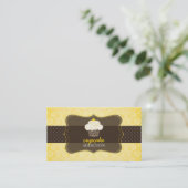 Pix Dezines lemon zest cupcake/pâtisserie Visitenkarte (Stehend Vorderseite)