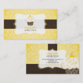 Pix Dezines lemon zest cupcake/pâtisserie Visitenkarte (Vorne/Hinten)