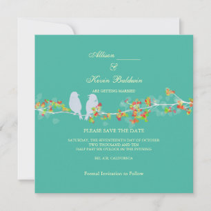 Pix Dezines LIEBT VÖGEL/DIY HINTERGRUNDFARBE Save The Date