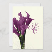 Pix Dezines lila Calla lilies/Deck Einladung (Vorderseite)