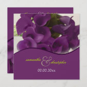 Pix Dezines lila Calla lilies/Deck Einladung (Vorne/Hinten)