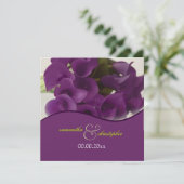 Pix Dezines lila Calla lilies/Deck Einladung (Stehend Vorderseite)