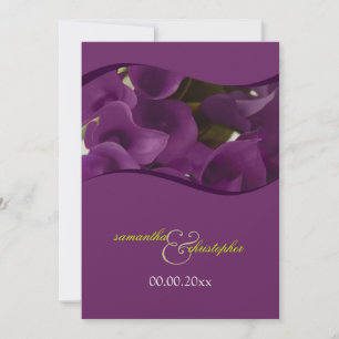 Pix Dezines lila Calla lilies/Deck Einladung