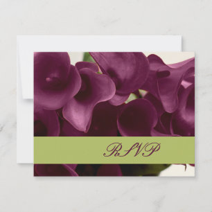 Pix Dezines lila Calla lilies/Deck RSVP Karte