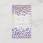 Pix Dezines lila Zebra/Leopard Visitenkarte (Rückseite)