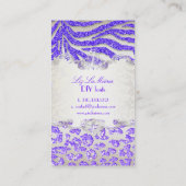 Pix Dezines lila Zebra/Leopard Visitenkarte (Rückseite)