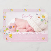 Pix Dezines Löwenleuchter, Geburtsankündigung von  Ankündigung (Vorne/Hinten)