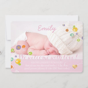 Pix Dezines Löwenleuchter, Geburtsankündigung von  Ankündigung