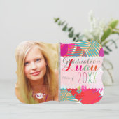 Pix Dezines Luau Abschluss/Regenwald Einladung (Stehend Vorderseite)