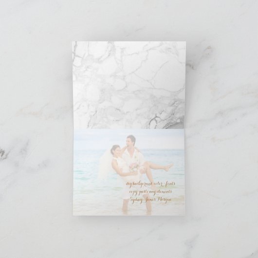 Pix Dezines Marble+Extravagant Scripts Vielen Dank Dankeskarte (Innenseite)