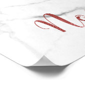 Pix Dezines Marble/Imitate Rose Gold #Babydusche W Poster (Ecke)