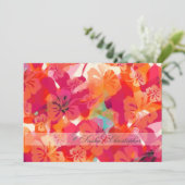 Pix Dezines Maui Hibiskus Einladung (Stehend Vorderseite)