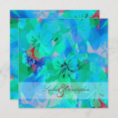 Pix Dezines Maui Hibiskus Einladung (Vorne/Hinten)