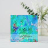 Pix Dezines Maui Hibiskus Einladung (Stehend Vorderseite)