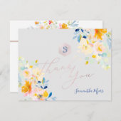 Pix Dezines Mitsommer Rose Mitzvah Danke ✡ RSVP Karte (Vorne/Hinten)