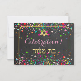 Pix Dezines Mitzvah Celebration Dazzled/Regenbogen Einladung