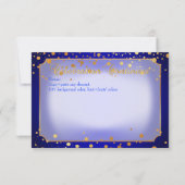 Pix Dezines Mitzvah Feier, Imitats Gold Confetti Einladung (Rückseite)