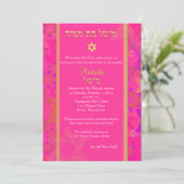 Pix Dezines Mod stars/Bat Mitzvah/diy Hintergrund Einladung (Stehend Vorderseite)