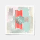 Pix Dezines Moderne Kunst, Hochzeit der Meereskora Serviette (Vorderseite)