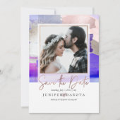 Pix Dezines Moderne Kunst, Lila Blütengrau Einladung (Vorderseite)