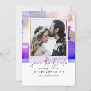 Pix Dezines Moderne Kunst, Lila Blütengrau Einladung