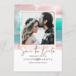 Pix Dezines Moderne Kunst, Rose Gold Aquamarines A Einladung